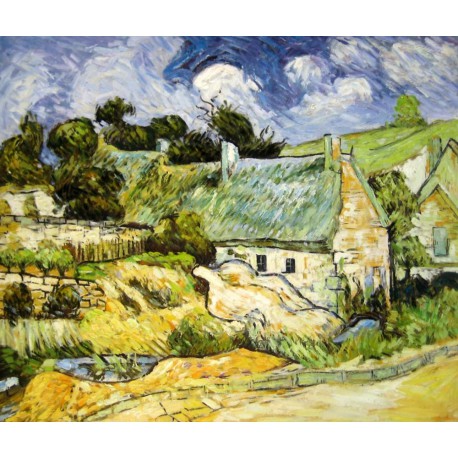 Casitas con tejado de paja de Van Gogh