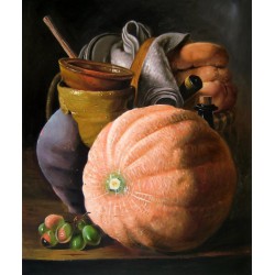 Bodegón con calabaza de Meléndez