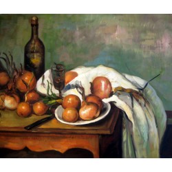 Bodegón con cebollas de Cézanne