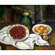 Bodegón con cerezas y melocotones de Cézanne