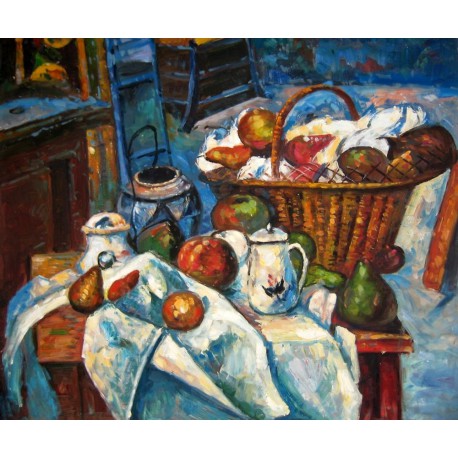 Bodegón con cesto de Cézanne