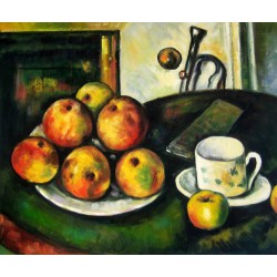 Bodegón con manzanas y taza de Cézanne