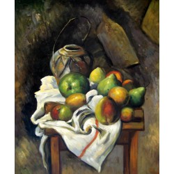 Bodegón con tarro de jengibre y fruta de Cézanne