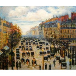 Boulevard en Montmartre al atardecer de Pissarro