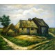 Cabaña con granero ruinoso de Van Gogh