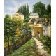 El sendero del jardín en Louveciennes de Sisley