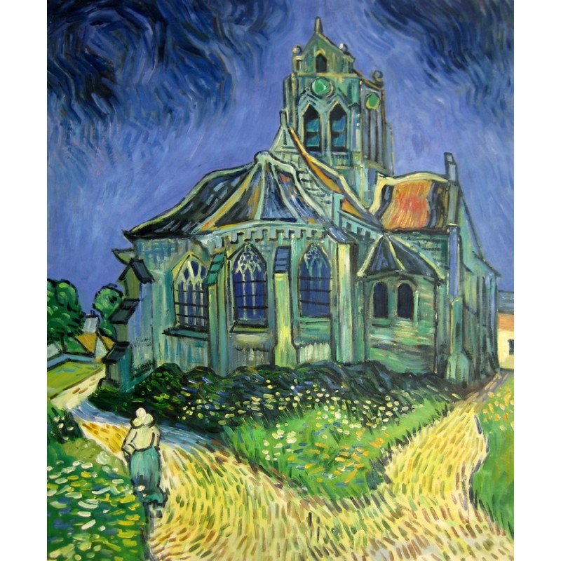 La iglesia de Auvers de Van Gogh | Artefamoso | Copias de cuadros de Van  Gogh al óleo hechas a mano.