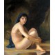 Sentada desnuda de Bouguereau