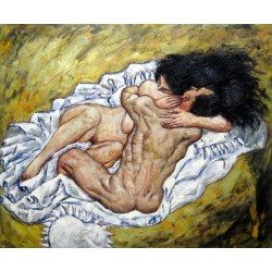 El abrazo, los amantes de Schiele